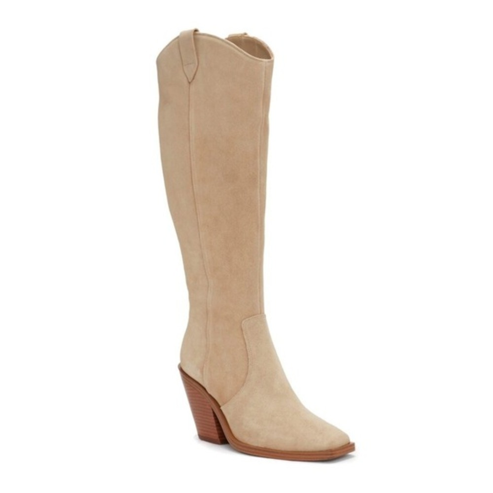 Vince Camuto Women's Afelia‎ Knee High Boots Tortilla Suede Size 10M